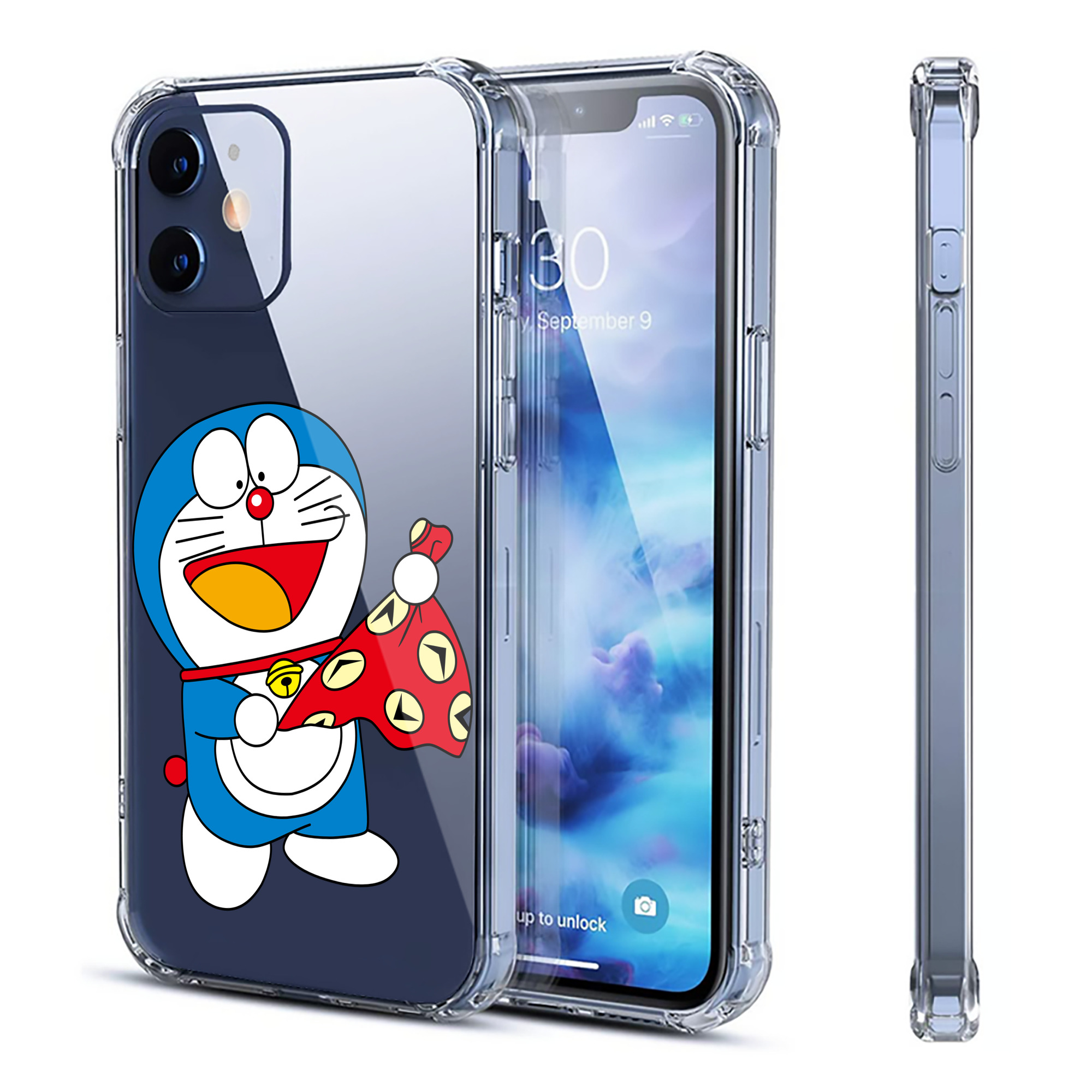 （画像用） ドラえもん Doraemon 【iPhone 12シリーズ対応】透明スマホケース（クリアソフトケース）